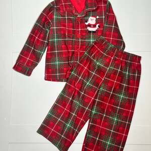 Carter’s Kids Plaid 2-Piece Santa Claus Pajamas Size 3T